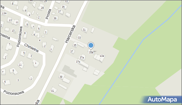 Płock, Harcerska, 33a, mapa Płock