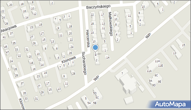 Polkowice, Harcerska, 4, mapa Polkowice