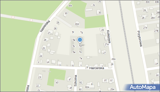 Pomiechówek, Harcerska, 7d, mapa Pomiechówek