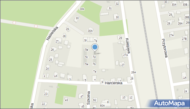 Pomiechówek, Harcerska, 7e, mapa Pomiechówek