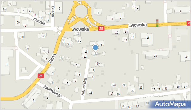 Przemyśl, Harcerska, 12, mapa Przemyśla