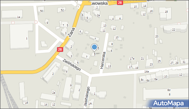 Przemyśl, Harcerska, 3, mapa Przemyśla