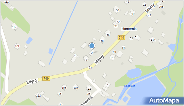 Przysucha, Hamernia, 2, mapa Przysucha