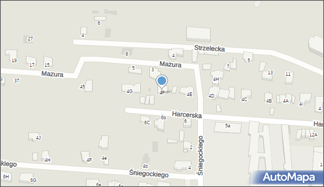 Pułtusk, Harcerska, 4F, mapa Pułtusk