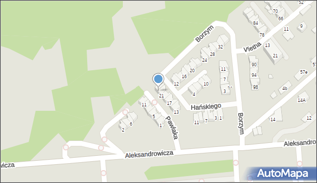 Radom, Hańskiego Witolda, 23, mapa Radomia