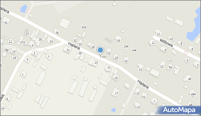 Radzymin, Hallera Józefa, gen., 23, mapa Radzymin