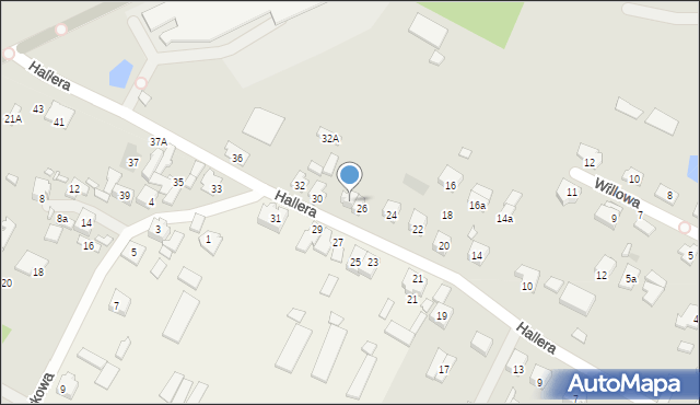 Radzymin, Hallera Józefa, gen., 28, mapa Radzymin