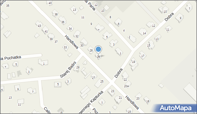 Rybienko Nowe, Handlowa, 26, mapa Rybienko Nowe