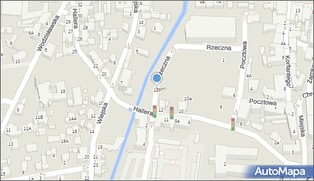 Rybnik, Hallera Józefa, gen., 12b, mapa Rybnika