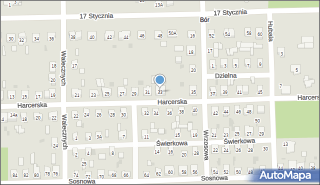 Skarżysko-Kamienna, Harcerska, 33, mapa Skarżysko-Kamienna