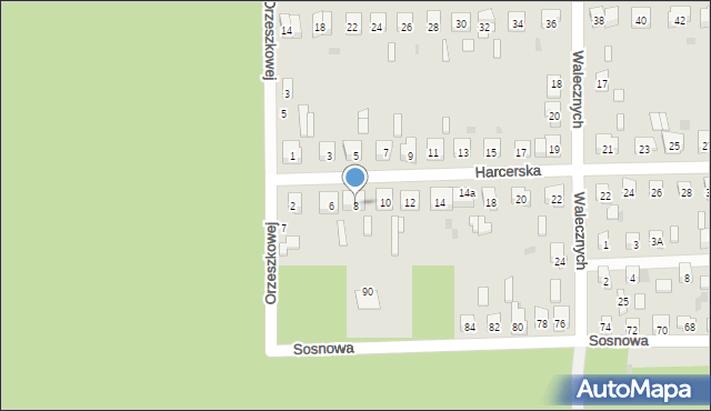 Skarżysko-Kamienna, Harcerska, 8, mapa Skarżysko-Kamienna