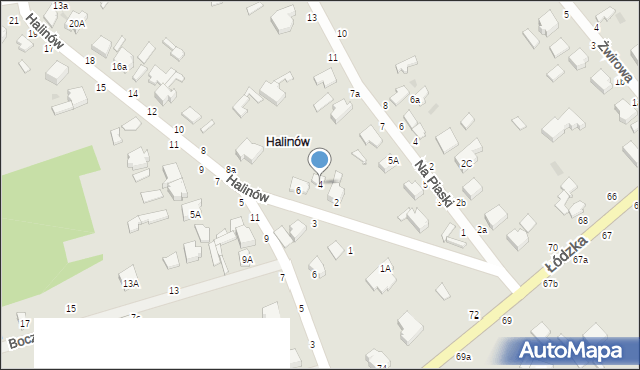 Skierniewice, Halinów, 4, mapa Skierniewic