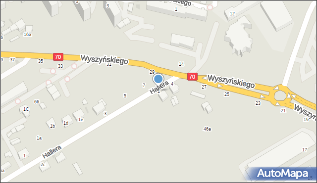 Skierniewice, Hallera Józefa, gen., 2, mapa Skierniewic