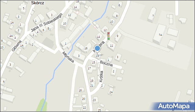 Skórcz, Hallera Józefa, gen., 13, mapa Skórcz