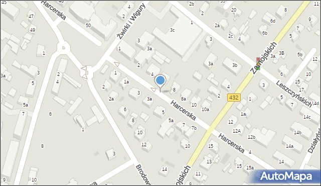 Środa Wielkopolska, Harcerska, 11, mapa Środa Wielkopolska