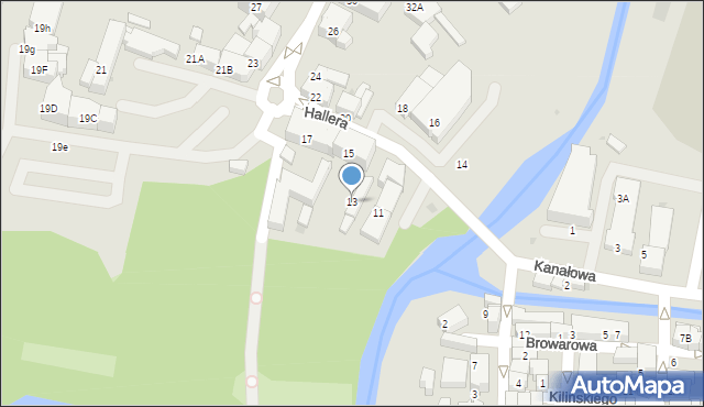 Starogard Gdański, Hallera Józefa, gen., 13, mapa Starogard Gdański