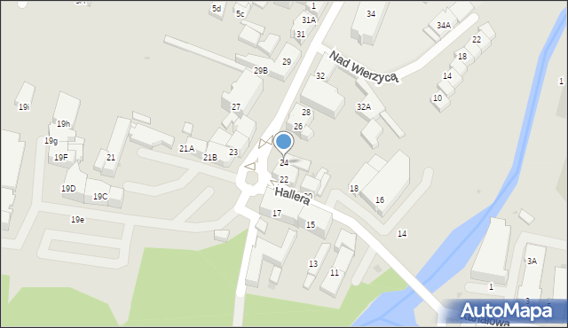 Starogard Gdański, Hallera Józefa, gen., 24, mapa Starogard Gdański