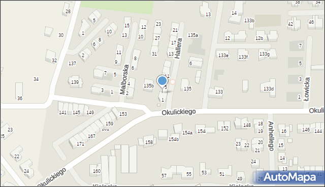 Szczecin, Hallera Józefa, gen., 3, mapa Szczecina