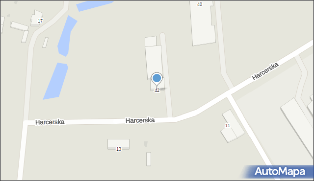 Szczecinek, Harcerska, 42, mapa Szczecinek