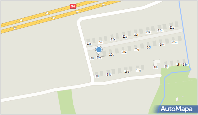 Tarnów, Harcerska, 20a, mapa Tarnów