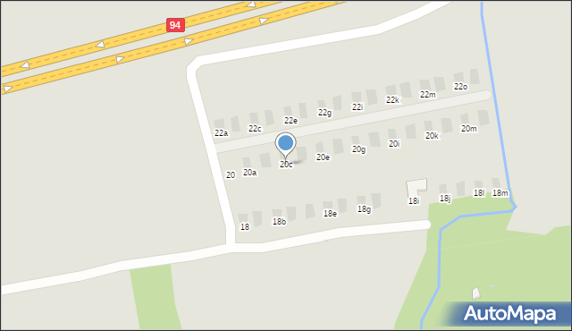 Tarnów, Harcerska, 20c, mapa Tarnów