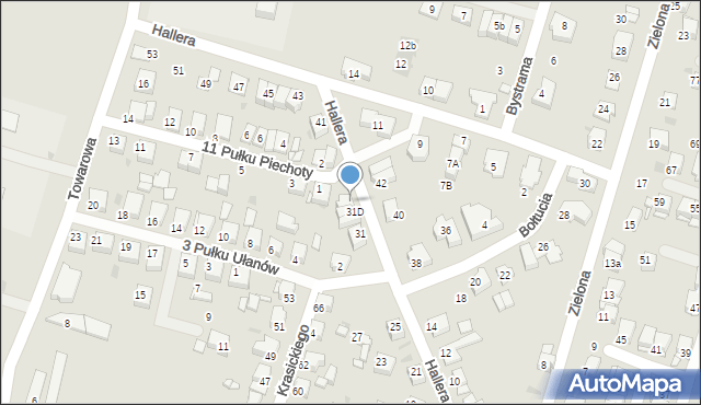 Tarnowskie Góry, Hallera Józefa, gen., 31E, mapa Tarnowskie Góry