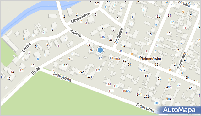 Tomaszów Mazowiecki, Hallera Józefa, gen., 67, mapa Tomaszów Mazowiecki