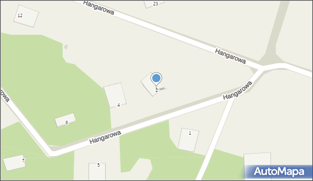 Tomaszowo, Hangarowa, 2, mapa Tomaszowo