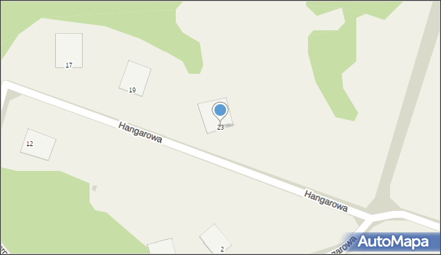 Tomaszowo, Hangarowa, 23, mapa Tomaszowo