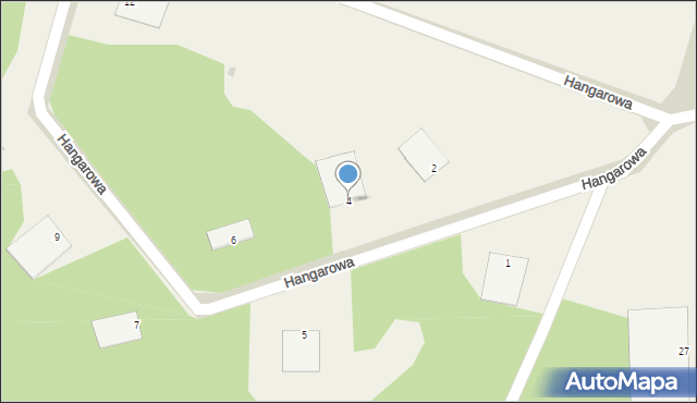 Tomaszowo, Hangarowa, 4, mapa Tomaszowo