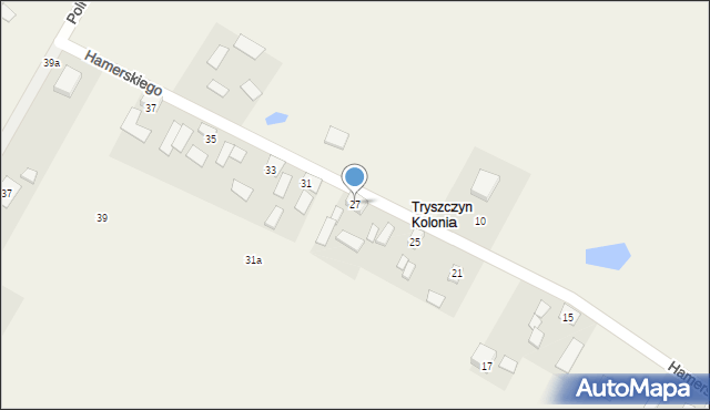 Tryszczyn, Hamerskiego Jana, ks., 27, mapa Tryszczyn