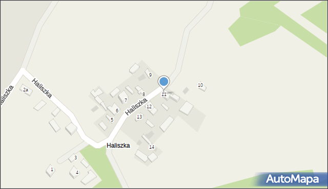 Ujazd, Haliszka, 11, mapa Ujazd