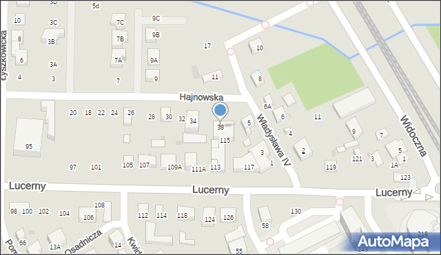 Warszawa, Hajnowska, 38, mapa Warszawy