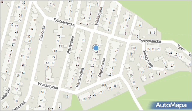 Warszawa, Haczowska, 14, mapa Warszawy