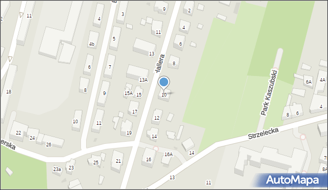 Wejherowo, Hallera Józefa, gen., 10, mapa Wejherowo