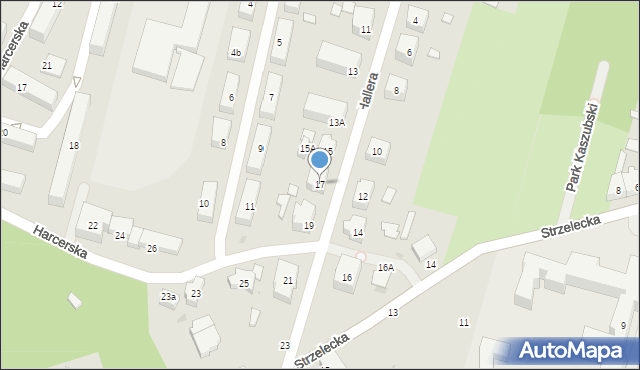 Wejherowo, Hallera Józefa, gen., 17, mapa Wejherowo