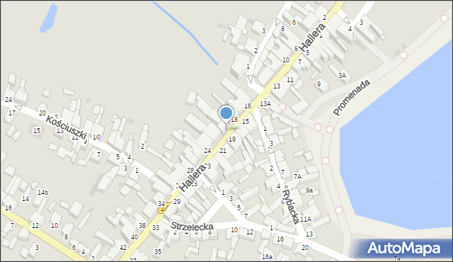 Więcbork, Hallera Józefa, gen., 20, mapa Więcbork