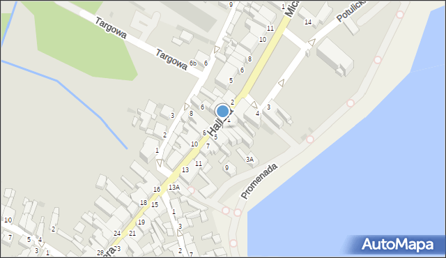 Więcbork, Hallera Józefa, gen., 3, mapa Więcbork