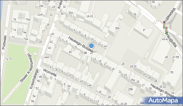 Wrocław, Haukego-Bosaka Józefa, gen., 11, mapa Wrocławia