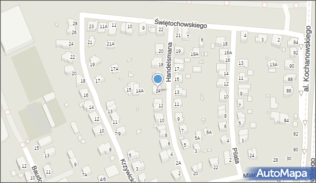 Wrocław, Handelsmana Marcelego, 14, mapa Wrocławia