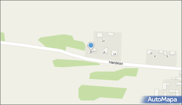 Zarzecze, Hardego, 20, mapa Zarzecze