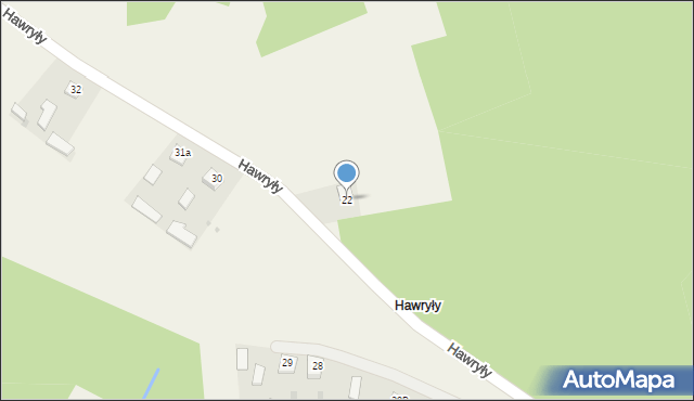 Zarzecze, Hawryły, 22, mapa Zarzecze