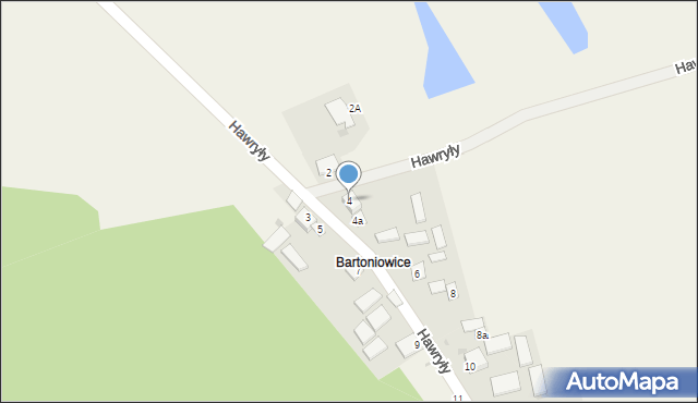 Zarzecze, Hawryły, 4, mapa Zarzecze