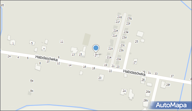 Żywiec, Habdasówka, 17, mapa Żywiec