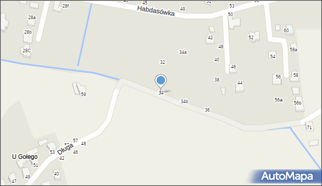 Żywiec, Habdasówka, 34, mapa Żywiec