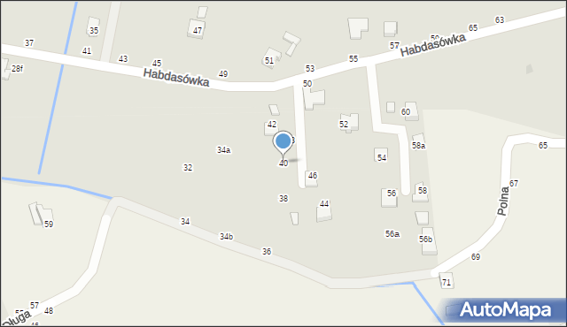 Żywiec, Habdasówka, 40, mapa Żywiec