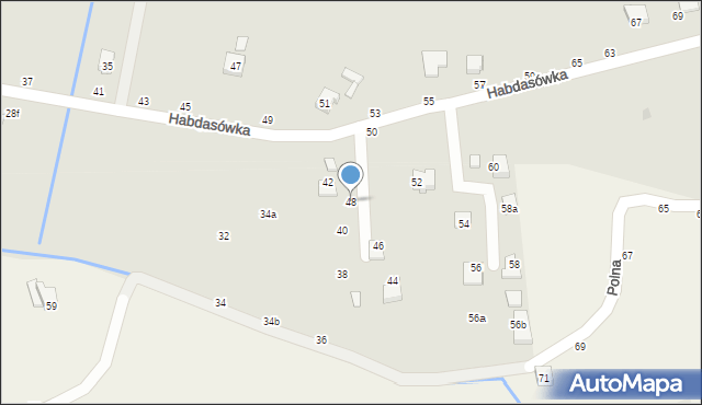 Żywiec, Habdasówka, 48, mapa Żywiec