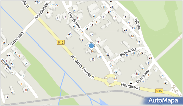 Żywiec, Handlowa, 18, mapa Żywiec