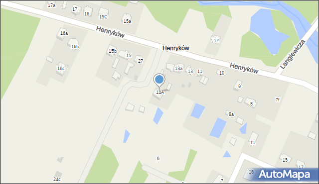 Bliżyn, Henryków, 14A, mapa Bliżyn