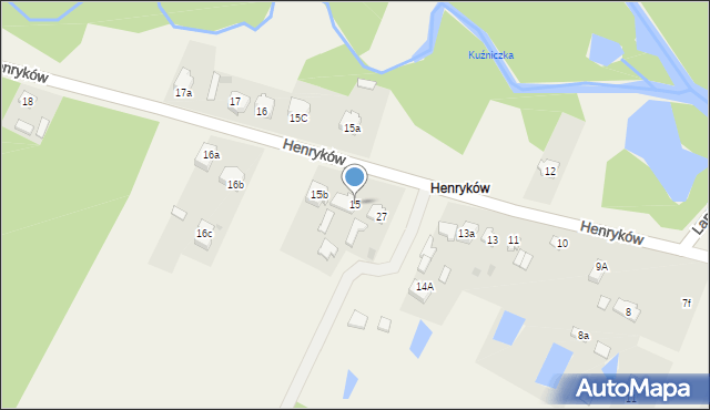 Bliżyn, Henryków, 15, mapa Bliżyn